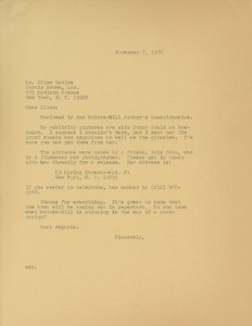 Letter from Judi Chamberlin to Ellen Levine