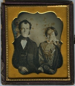 Charles Galphin and Samantha Ball Galphin: double half-length studio portrait of husband and wife