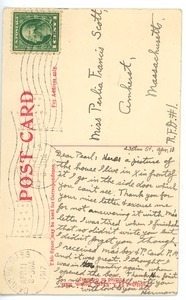 Postcard from Herman B. Nash to Perlia F. Scott