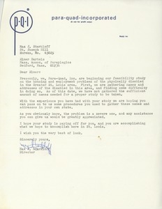 Letter from Max J. Starkloff to Elmer C. Bartels