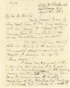 Letter from Luther Tharpe to W. E. B. Du Bois