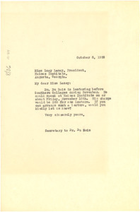 Letter from unidentified correspondent to Haines Institute
