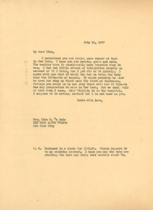 Letter from W. E. B. Du Bois to Nina Du Bois