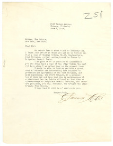 Letter from Clarence A. Lee to editor of The Crisis