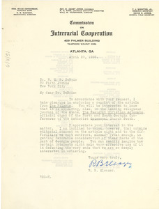 Letter from R. B. Eleazer to W. E. B. Du Bois