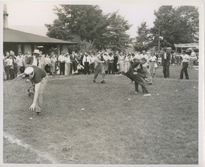 Men with disabilities playing game