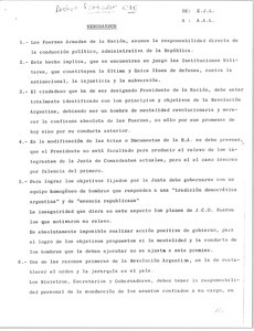Memorandum to Alejandro A. Lanusse