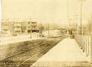 Wire fence from Cedar Grove Station to Adams Street