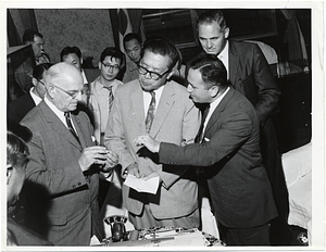 Mark Bortman with Kingo Machimura, Governor of Hokkaido, Japan