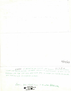 Correspondence from Alyn Hess to Lou Sullivan (February 24, 1989)