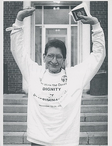A Photograph of Sylvia Rivera Celebrating Her Release from Jail