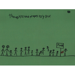 Card to Boston from a student at St. Paul's Catholic School (Wierton, West Virginia)