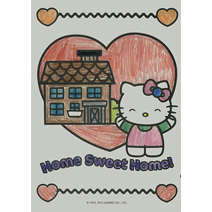 Hello Kitty coloring from a student at Rancho Gabriella Elementary School (Surprise, Arizona)