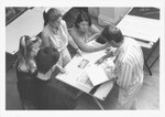 Students and faculty in a Suffolk University NESAD class, photograph, circa 2003