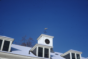 Carriage House eastern facade of cupola, dormers, and weather vane