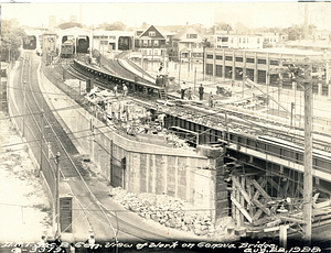 General view of work on Geneva Bridge