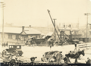 Excavation for easterly abutment to Savin Hill Bridge