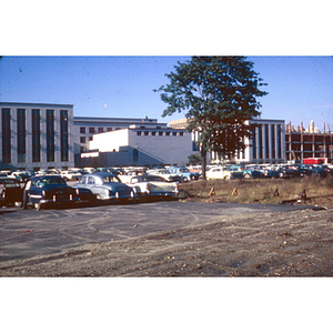 Construction on Science Hall; addition to Mugar