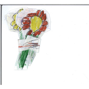 Bouquet of flowers drawing from a student at the International School of Kenya