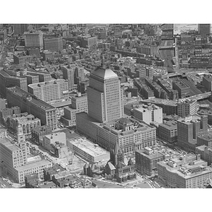 Copley Square to direction of South Station, John Hancock building, Boston, MA