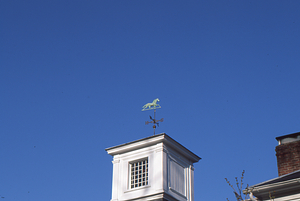 Rosenburg Center - Carriage House Cupola west facade with weather vane.