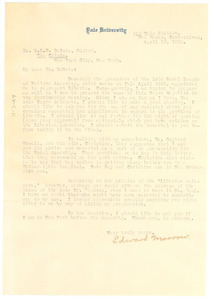 Letter from Edward Morrow to W. E. B. Du Bois
