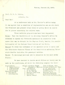 Letter from Alexander Walters to W. E. B. Du Bois