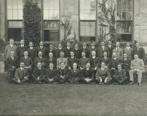 Faculty members posing outdoors