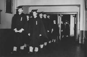 Graduates file into Bowker Auditorium for baccalaureate services