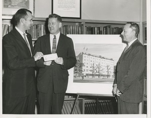 Willis C. Gorthy receiving check from 88th infantry division association