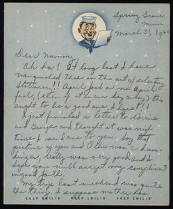 Letter from Harold D. Langland to Norma Langland