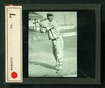 Leslie Mann Baseball Lantern Slide, No. 7