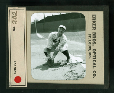 Leslie Mann Baseball Lantern Slide, No. 202