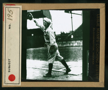 Leslie Mann Baseball Lantern Slide, No. 195