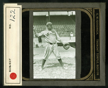 Leslie Mann Baseball Lantern Slide, No. 122