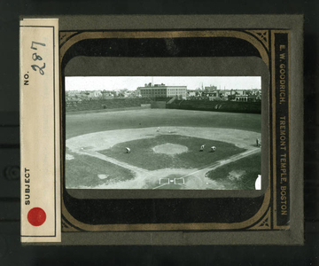 Leslie Mann Baseball Lantern Slide, No. 287