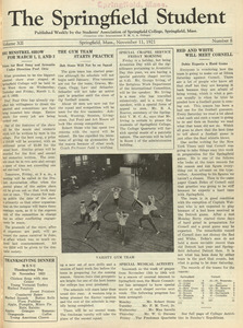 The Springfield Student (vol. 12, no. 8), November 11, 1921