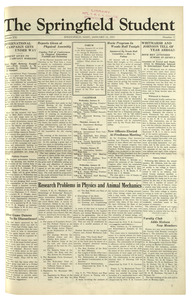 The Springfield Student (vol. 21, no. 12) January 21, 1931