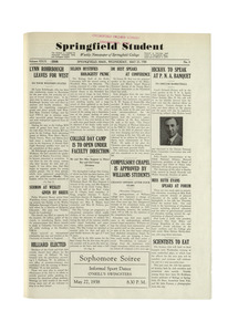 The Springfield Student (vol. 29, no. 08) May 25, 1938