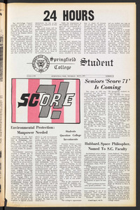 The Springfield Student (vol. 58, no. 20) May 6, 1971