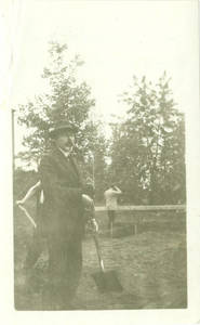 President Laurence L. Doggett Breaking Ground for Marsh Memorial, 1912