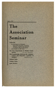 The Association Seminar (vol. 25 no. 6), March 1917