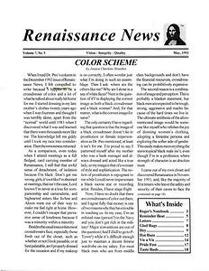 Renaissance News, Vol. 7 No. 5 (May 1993)