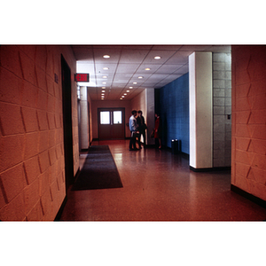 Students in hall of Mugar, 1969