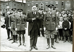 Congressman Connery's funeral: Governor Hurley with Adj. Gen. Charles H. Cole, June 21, 1937