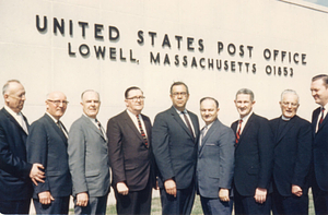 Charles Santos Jr. and others at U.S. Post Office Dedication in Lowell, MA