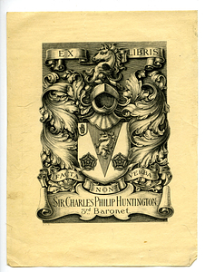 Ex Libris Sir Charles Philip Huntington