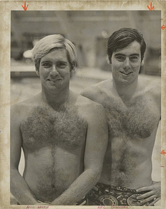 Swimming co-captains Bill Lynch and Ned O'Meara (1971)