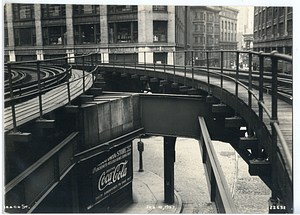 Beach Street Station, view from tracks of street