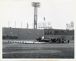 An orchestra at Fenway Park